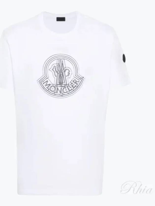 Men s short sleeved t shirt 8C00028 89A17 001 - MONCLER - BALAAN 1