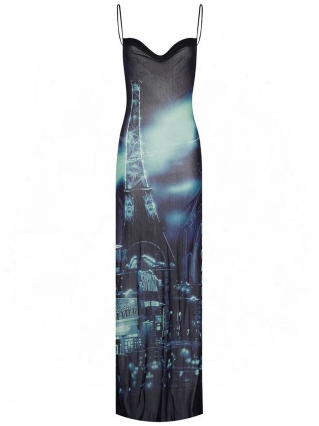 Jean Paul Gaultier Mesh Slip Dress Printed "Pigalle" Clothing - JEAN PAUL GAULTIER - BALAAN 1