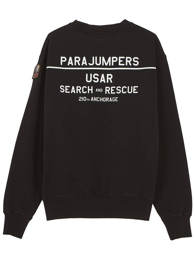 PMFLEMY01 BLACK Men s Crew Neck Long Sleeve Sweatshirt Regular Fit - PARAJUMPERS - BALAAN 2