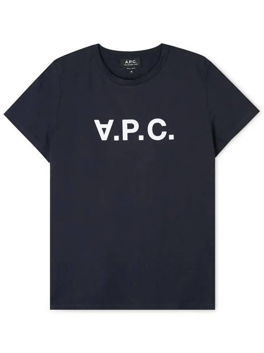 VPC Logo Organic Cotton Short Sleeve T-Shirt Navy - A.P.C. - BALAAN 2