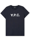 VPC Logo Organic Cotton Short Sleeve T-Shirt Navy - A.P.C. - BALAAN 4