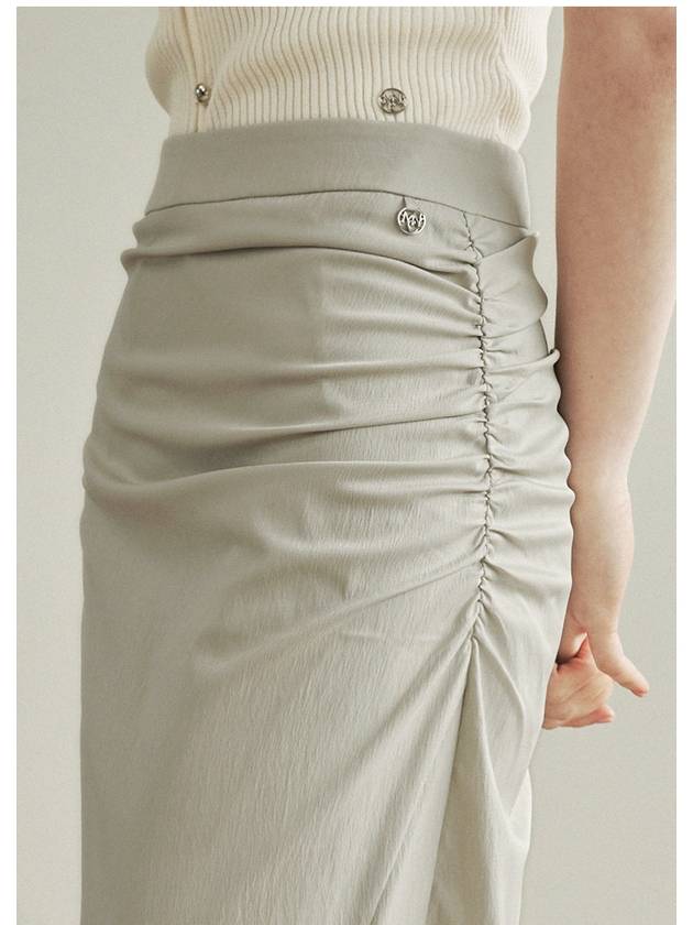 Rustle shirring maxi skirt - MICANE - BALAAN 4