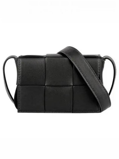 Intrecciato Cassette Small Cross Bag Black - BOTTEGA VENETA - BALAAN 2