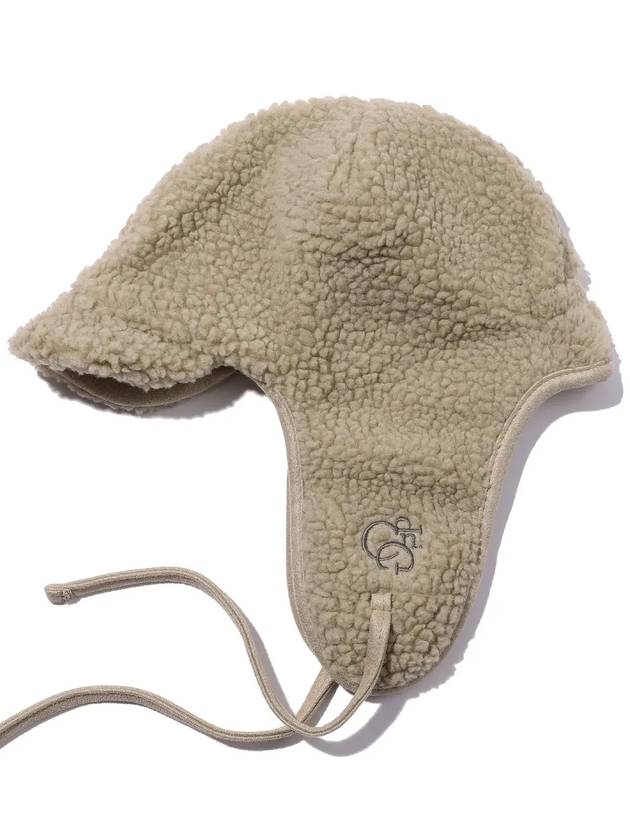 Logo Trooper Fleece Earflap Beige - CPGN STUDIO - BALAAN 4