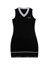 Woven Patch Knit Dress BLACK - WHITEBALL - BALAAN 6