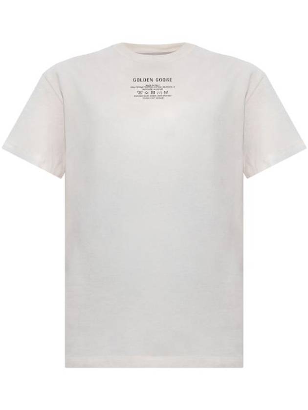 Black Lettering Cotton Short Sleeve T-Shirt White - GOLDEN GOOSE - BALAAN 2