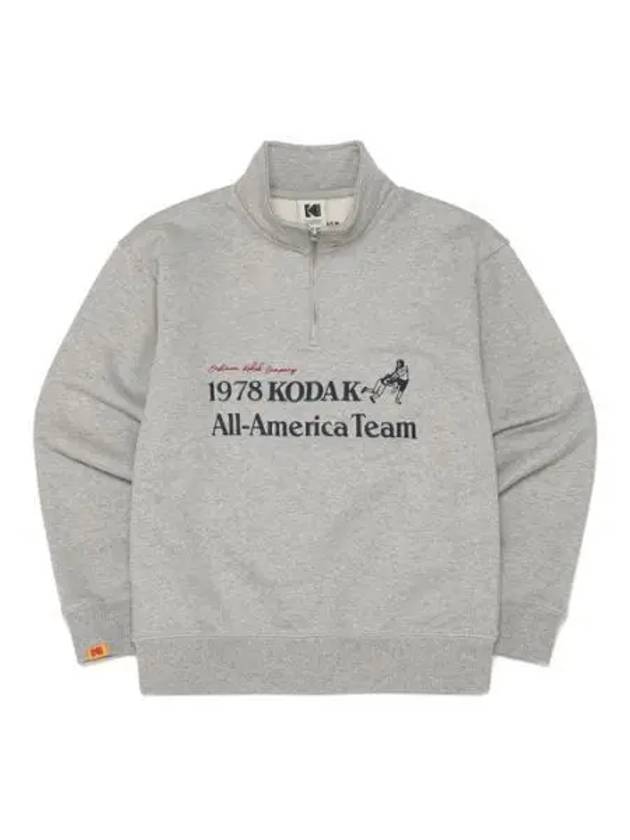 KODAK Apparel All America Team Half Zip Up Sweatshirt M GREY - KODO - BALAAN 1