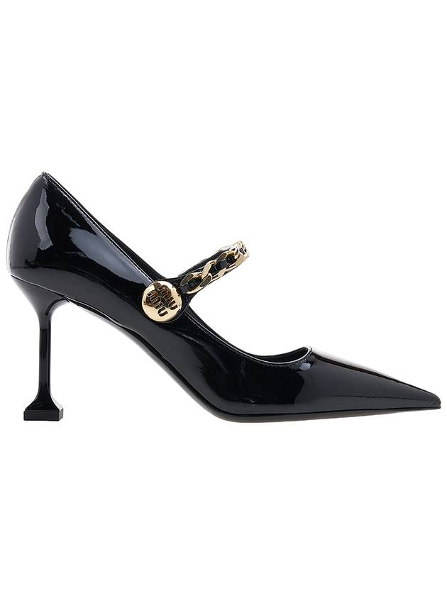 Women's Patent Leather Pumps Heel Black - MIU MIU - BALAAN.