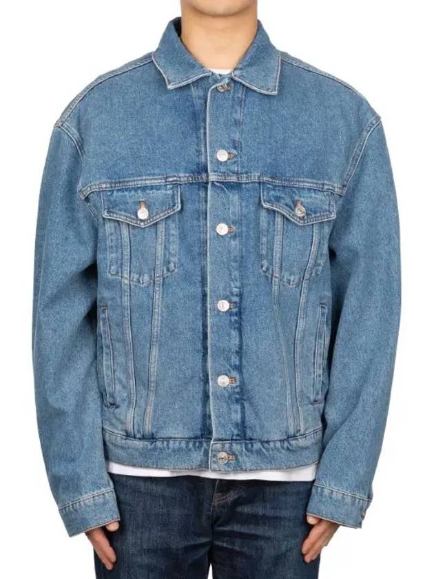 Back Logo Printing Denim Jacket Blue - BALENCIAGA - BALAAN 5