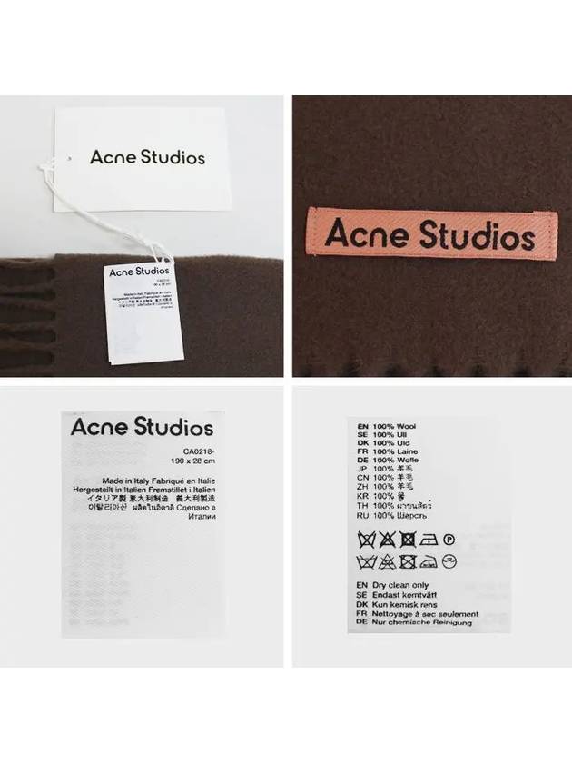 Wool Fringe Muffler Brown - ACNE STUDIOS - BALAAN 8