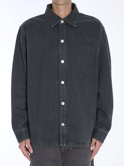 De Coeur Embossed Overshirt Jacket Black - AMI - BALAAN 2