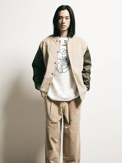 Corduroy Varsity Jacket Beige - FFEFF STUDIO - BALAAN 2