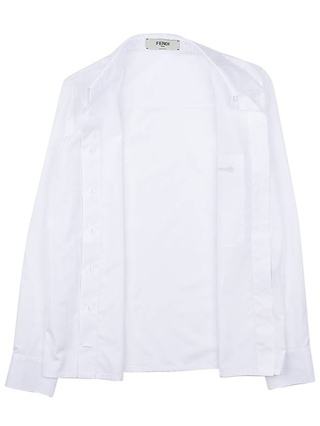 Logo zipper pocket cotton shirt FS8063 AFLK F0ZNM - FENDI - BALAAN 11