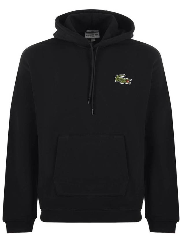 Loose Fit Hoodie Black - LACOSTE - BALAAN 2