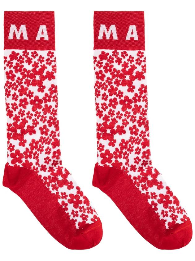 Marni Socks With Logo, Women's, Red - MARNI - BALAAN 4