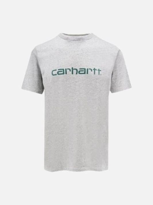 Men s Logo Short Sleeve T Shirt Gray I031047 24FXX - CARHARTT - BALAAN 1