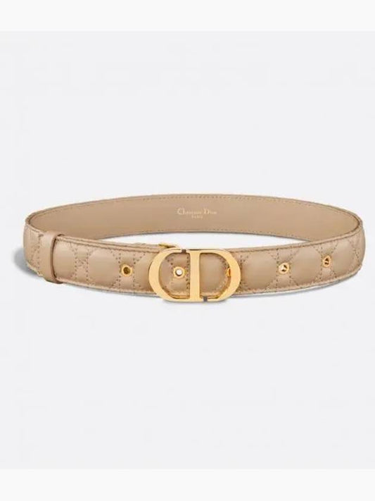 30MM Montaigne Cannage Calfskin Belt Beige - DIOR - BALAAN 2