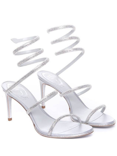 René Caovilla Silver Cleo Sandal 80 Shoes - RENE CAOVILLA - BALAAN 2