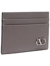 V Logo Card Wallet Grey - VALENTINO - BALAAN 4