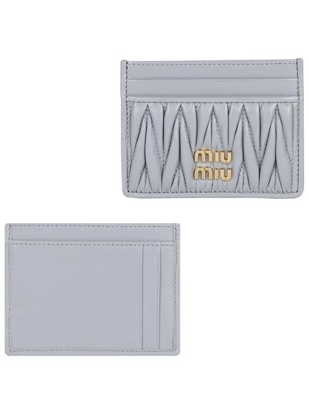 Materasse Nappa Leather Card Wallet Pearl Grey - MIU MIU - BALAAN 2