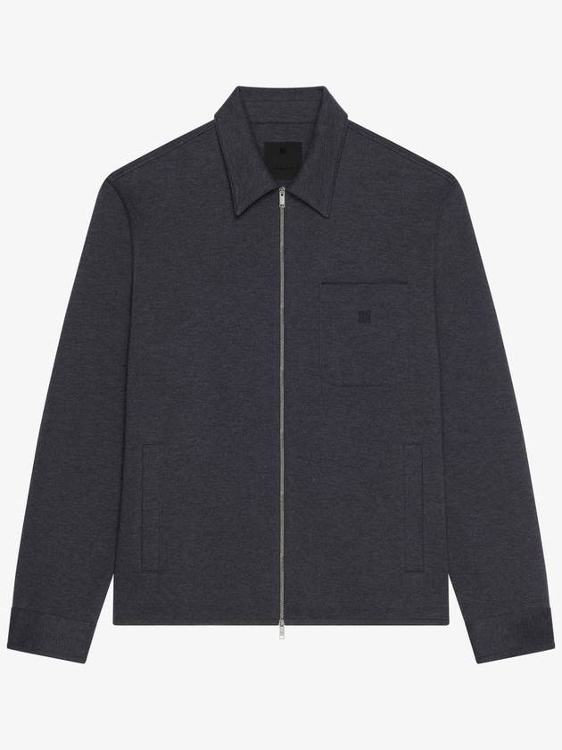 Mini 4G Detail Zipper Long Sleeve Shirt Graphite - GIVENCHY - BALAAN 2