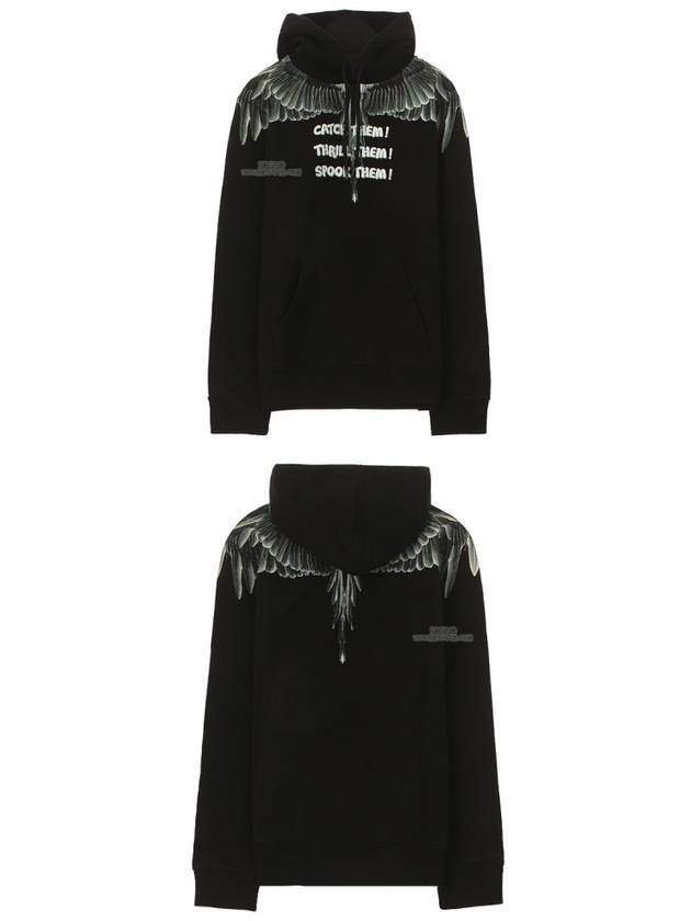 Catch Them Wing Printed Hoodie Black - MARCELO BURLON - BALAAN 6