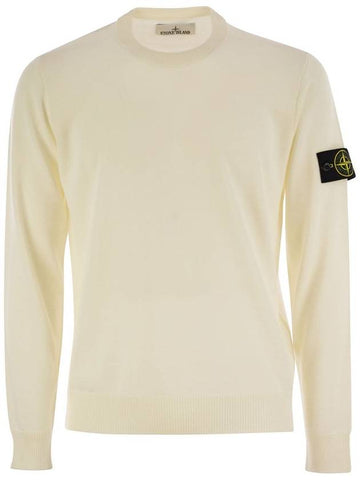 Crew-neck sweater in virgin wool - STONE ISLAND - BALAAN 1