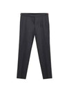 Low Rise Side Tab Wool Slacks Dark Grey - THOM BROWNE - BALAAN 1