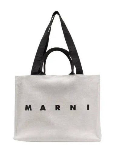 Logo Print Tote Bag White - MARNI - BALAAN 1