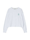 Essential Crop Long Sleeve T-Shirt White - THE GREEN LAB - BALAAN 1