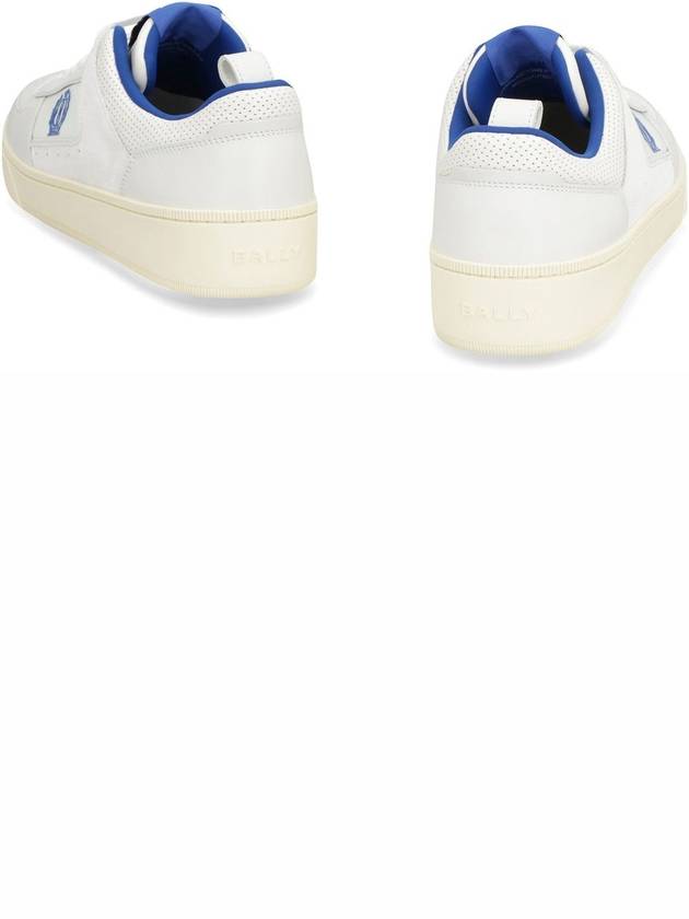 Riweira Embroidered Logo Low-Top Sneakers Blue White - BALLY - BALAAN 5