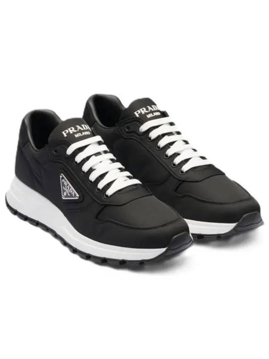 Prax 1 Re-Nylon Low Top Sneakers Black - PRADA - BALAAN 2