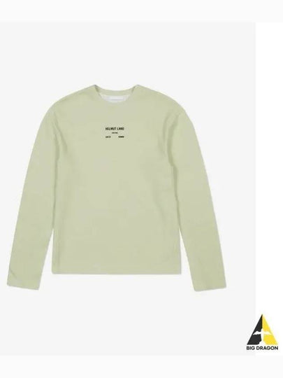 Helmut Lang Logo Long Sleeve T Shirt Lucid Green N02HM5031FH - HELMUT LANG - BALAAN 2