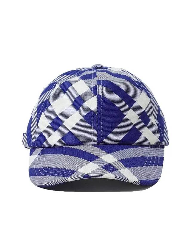 Tartan Check Ball Cap Blue - BURBERRY - BALAAN 3