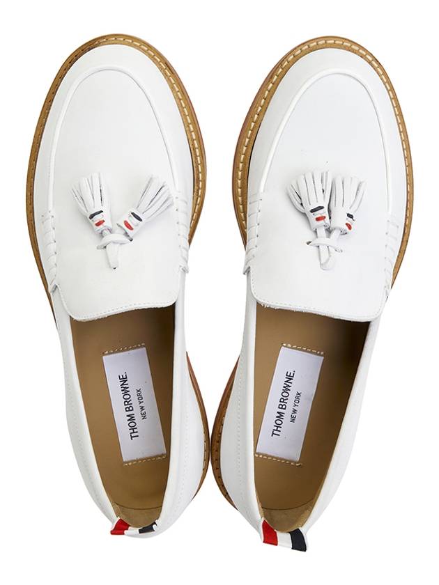 Tassel Leather Loafers White - THOM BROWNE - BALAAN 3