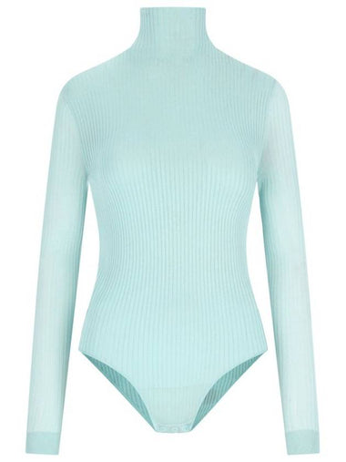 Turtleneck Long Sleeve Bodysuit Light Blue - FENDI - BALAAN 1