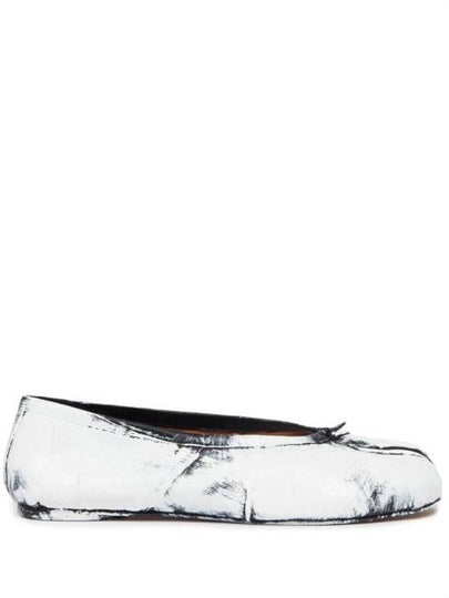 Tabi Leather Ballerina Flat Shoes White - MAISON MARGIELA - BALAAN 2