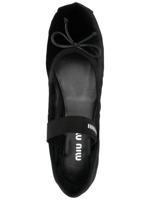 Mary Jane Velvet Ballerina Black - MIU MIU - BALAAN 5