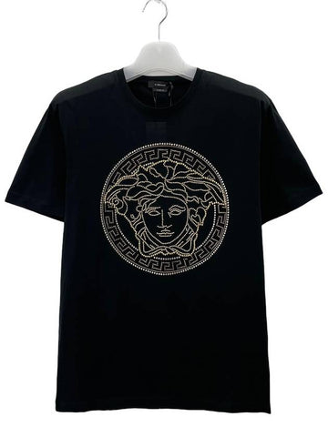 Crystal Beads Short Sleeve TShirt A77987 - VERSACE - BALAAN 1