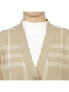 Check Pattern Buttoned Cardigan Beige - BURBERRY - BALAAN 9