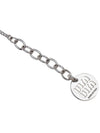 Crystal Charm Logo Bracelet Silver - MIU MIU - BALAAN 7