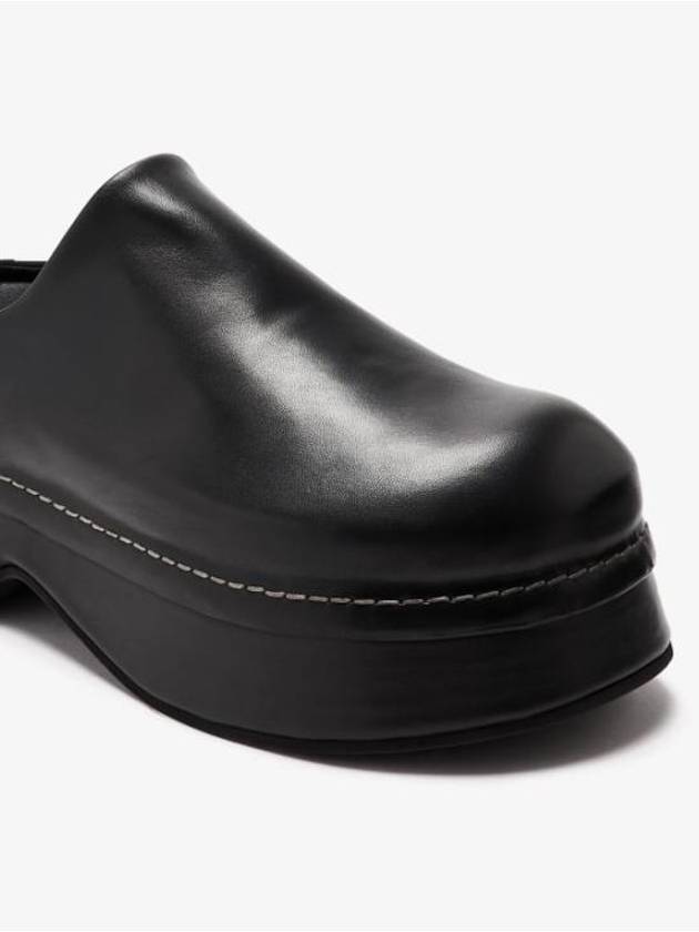 Round Toe Clog Mule Black - ALEXANDER MCQUEEN - BALAAN 3