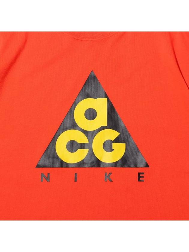 ACG Giant Logo Short Sleeves T-Shirt Habanero Red - NIKE - BALAAN 7