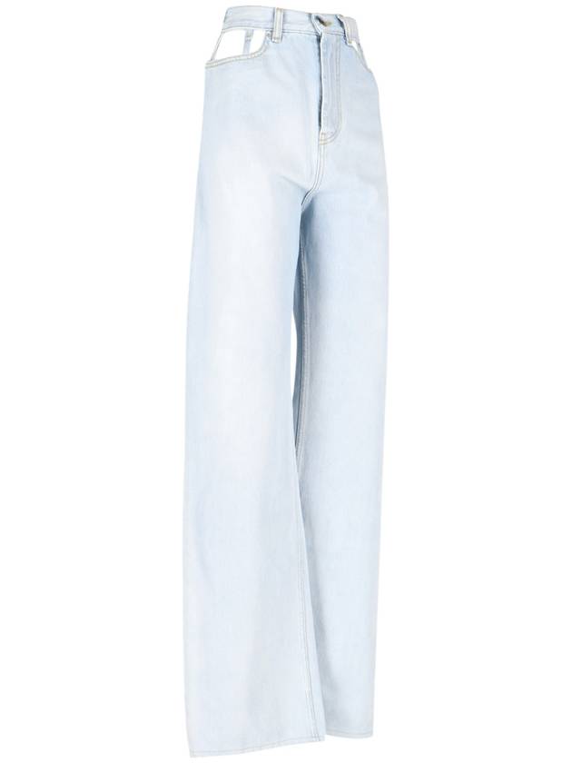 Women's Cut Out Straight Jeans Light Blue - MAISON MARGIELA - BALAAN 3