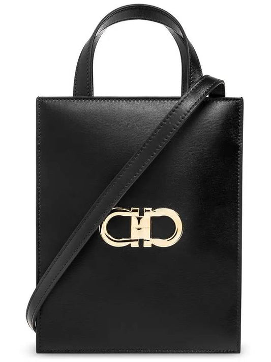 Mini Tote Bag Black - SALVATORE FERRAGAMO - BALAAN 2