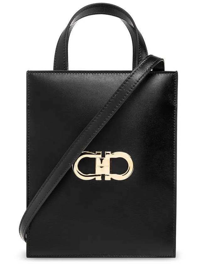 Mini Tote Bag Black - SALVATORE FERRAGAMO - BALAAN 3