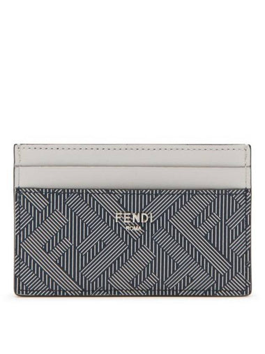 FF Logo Shadow Leather Card Wallet - FENDI - BALAAN 1