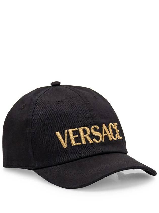 Embroidered Logo Ball Cap Black - VERSACE - BALAAN 3