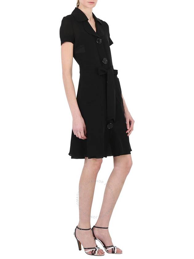 Women s Short Midi Dress Moschino Ladies Black Sleeved Mini Shirt Brand Size 42 US 8 - MOSCHINO - BALAAN 4