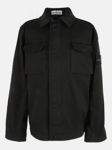 Stone Kids Waffen Patch Overshirt Jacket Black 761610211 V0029 270579 1064213 - STONE ISLAND - BALAAN 1